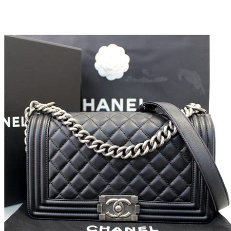 black chanel boy bag replica|sac chanel boy authentique.